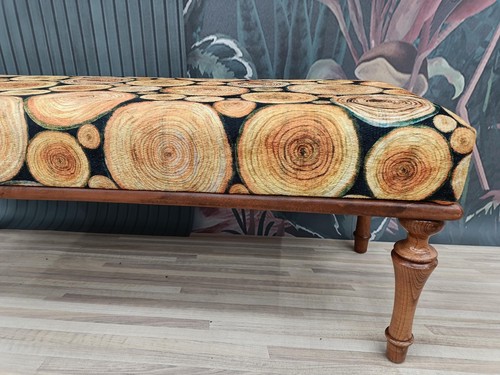 Wood pattern bench - bench, handmade
